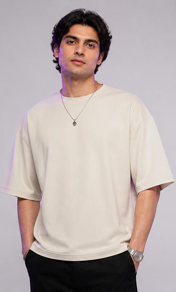 ZYKAA Blank State Box Tee in Bone