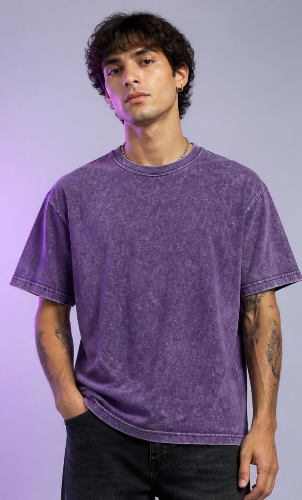 ZYKAA Afterglow Acid Tee in Acid Purple