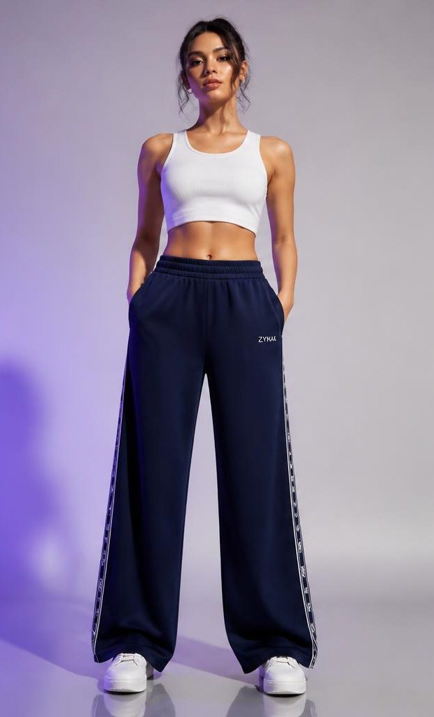 ZYKAA Terminal Wide Track Pant in Navy